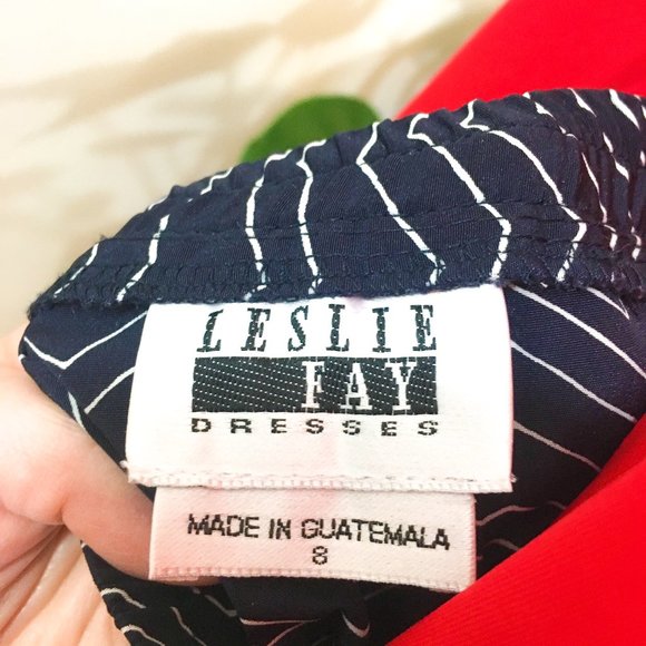 VTG 80's Navy Wave Skirt - Picture 9 of 11